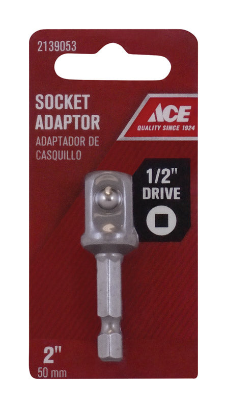 Ace 1/2 in. Socket Screwdriver Bit Adapter 1/4 in. Dia. x 2 in. L 1 pc.
