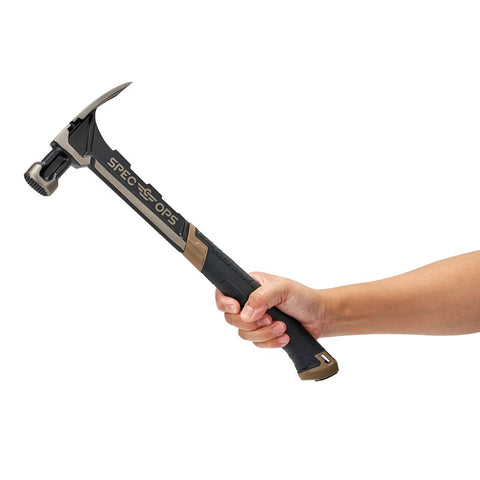 Spec Ops SPEC-M28CF-S Framing Hammer, 28 oz Head, Milled Face, Rip Claw Head, HCS Head
