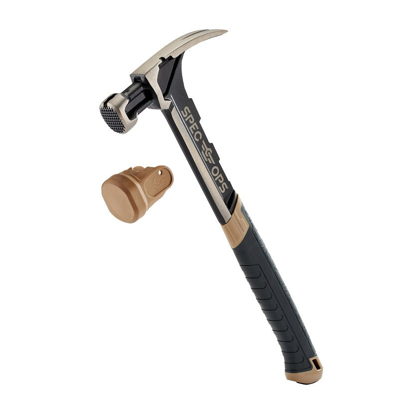 Spec Ops SPEC-M28CF-S Framing Hammer, 28 oz Head, Milled Face, Rip Cla ...