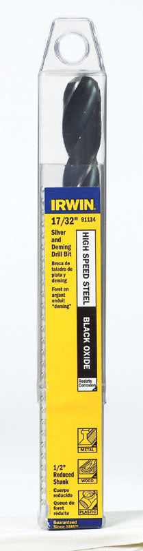 Irwin High Speed Steel Reduced 17/32 in. Dia. Drill Bit 1