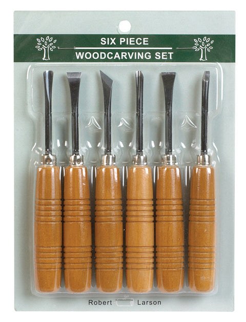 Robert Larson 9 in. L Woodcarving Set 6 pc.