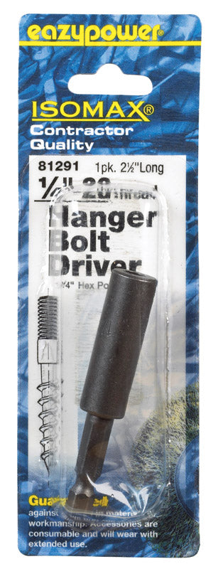 Eazypower Isomax 1/4 in.-20 Bolt Driver Screwdriver Bit Adapter 1/4 in. Dia. x 2-1/2 in. L 1 pc