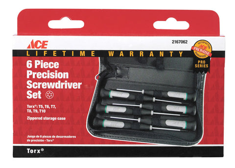 Ace 2-1/2 in. L Torx Precision Screwdriver Set 6 pc