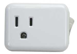 PowerZone ORES001 Outlet Tap with On Off Switch, 1-Outlet, White