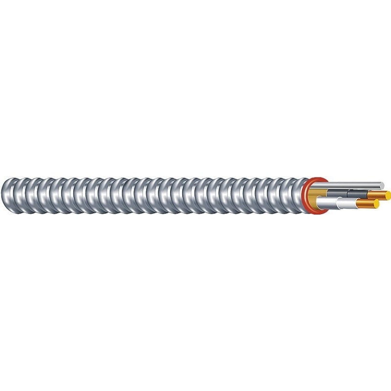 Shell Cable Standard Southwire Duraclad 55278301 Armored Cable, 14 AWG Cable, 2-Conductor ...