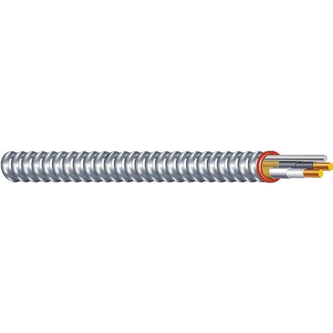 Southwire Duraclad 55278301 Armored Cable, 14 AWG Cable, 2-Conductor, 250 ft L, Copper Conductor, THHN/THWN Insulation
