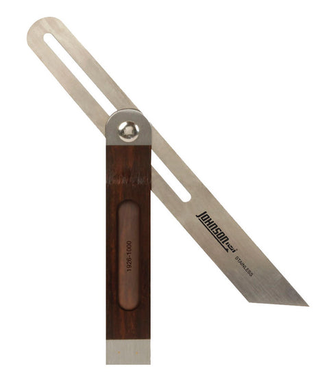 Johnson Stainless Steel T-Bevel with Hardwood Handle 9 in. L