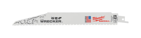 Milwaukee The Wrecker 9 in. L 8 TPI Bi-Metal Sawzall Blade 5 pk