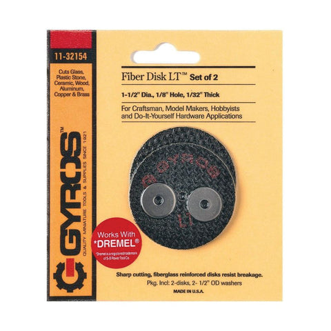 Gyros Abrasive Cut-Off Wheel 1.5 in. Dia. x 0.03 in. x 0.125 in. 2 pk