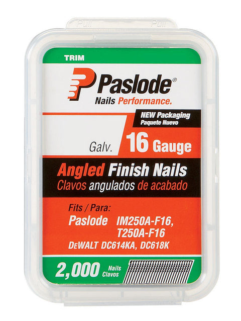 Paslode 1-1/4 in. L 16 Ga. Galvanized Angled Finish Nails 2,000 pk