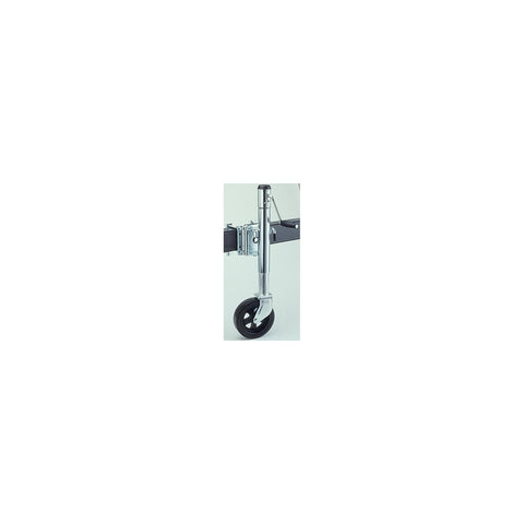 Fulton XP15L0101 12" Travel 1,500 lb Max Load Bolt Thru Swivel Jack with 8" Wheel, Zinc