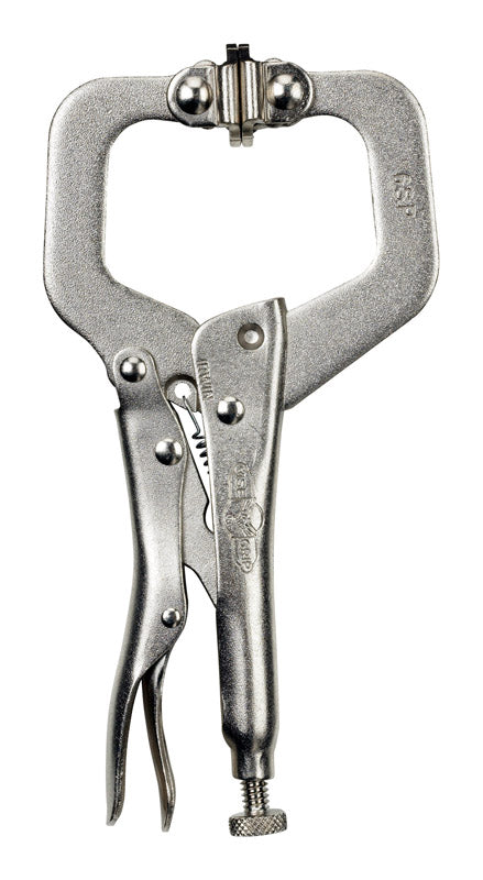 Irwin Alloy Steel Locking C-Clamp with Swivel Pads 2-1/8 in. x 1-1/2 in. D