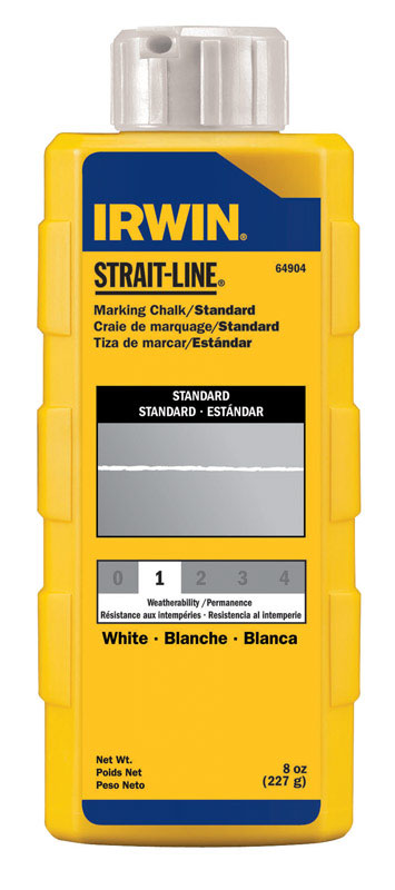 Irwin Strait-Line 8 oz. White Mason Line Chalk Temporary