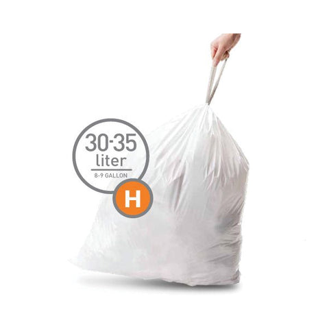 Simplehuman Custom Fit 8 gal. Trash Bags Drawstring 20 pk
