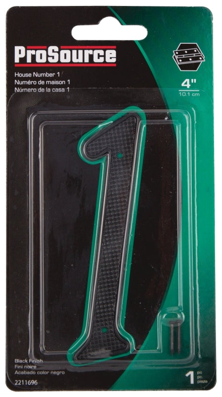 ProSource N-011-PS House Number, Character: 1, 4 in H Character, 1.1 in W Character