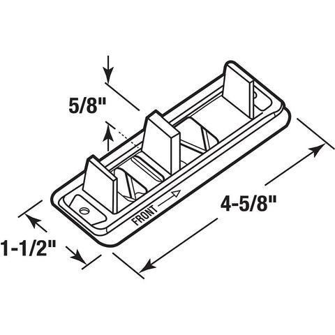 Prime-Line N 6560 Door Guide, Nylon/Steel, Floor