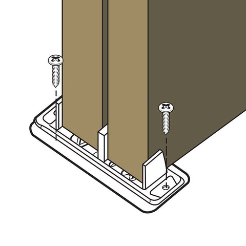 Prime-Line N 6560 Door Guide, Nylon/Steel, Floor