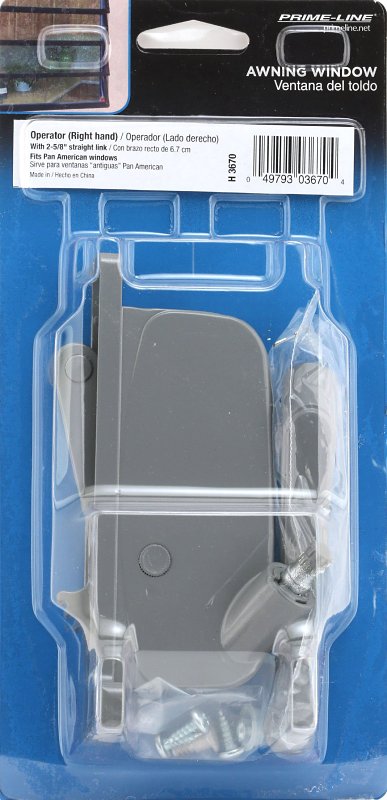 Prime-Line H 3670 Window Operator, For: Pan-American Awning Windows, Right, Aluminum, Baked-On Enamel