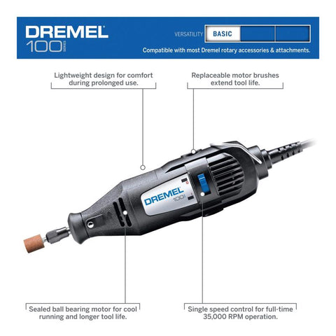 Dremel 100 Series 0.9 amps Corded Rotary Tool Kit
