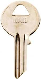 Hy-Ko 11010Y5 Key Blank, Brass, Nickel, For: Yale Cabinet, House Locks and Padlocks, Pack of 10