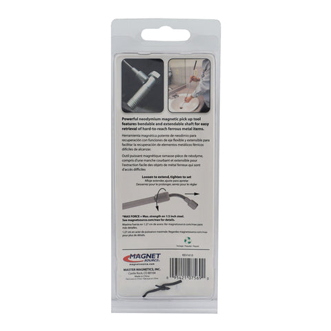 Magnet Source 07569 Magnetic Pickup Tool, 0.511 in Dia, 20-1/4 to 36 in L, 36 in H, Neodymium