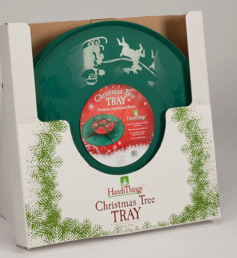 National Holidays HandiThings XTRA Tree Stand Tray, 28-1/2 in W, Green, Pack of 12