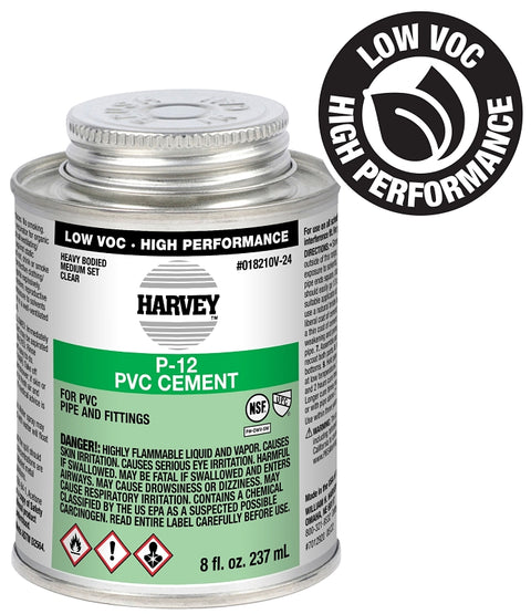 Harvey P-12 Series 18210V-24 Heavy-Bodied Medium Set Cement, 8 oz Can, Liquid, Clear