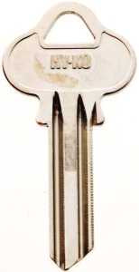 Hy-Ko 11010L1 Key Blank, Brass, Nickel, For: Lockwood Cabinet, House Locks and Padlocks, Pack of 10