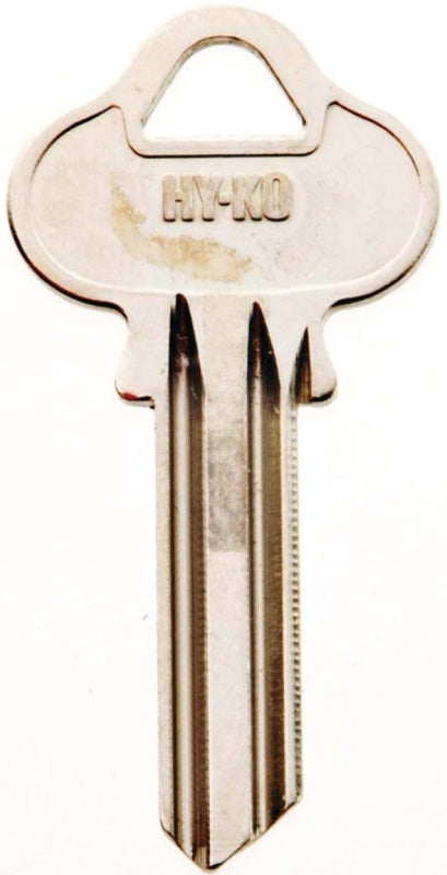 Hy-Ko 11010L1 Key Blank, Brass, Nickel, For: Lockwood Cabinet, House Locks and Padlocks, Pack of 10