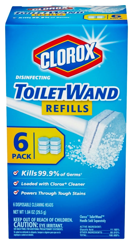Clorox 14882 Toilet Wand Refill, Pack of 6