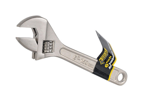 Steel Grip 6 in. L Hardened Steel Adjustable Wrench