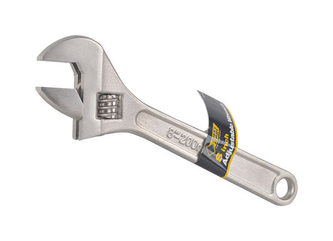 Steel Grip 8 in. L Hardened Steel Adjustable Wrench