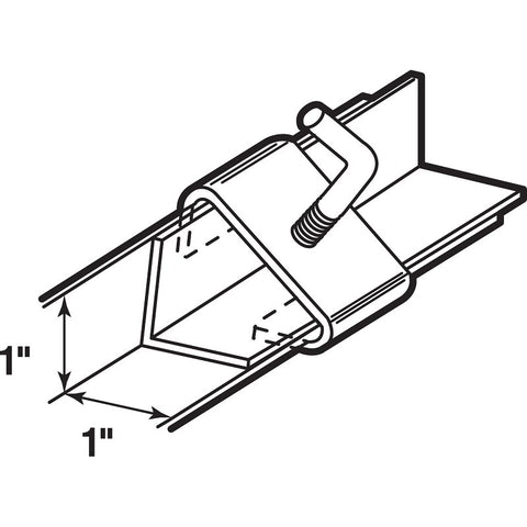 Prime-Line U 9005 Rail Clamp, Steel, Zinc