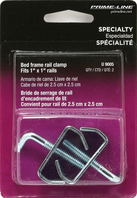 Prime-Line U 9005 Rail Clamp, Steel, Zinc