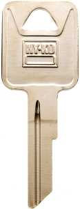 Hy-Ko 11010RA7 Automotive Key Blank, Brass, Nickel, For: AMC Vehicle Locks, Pack of 10