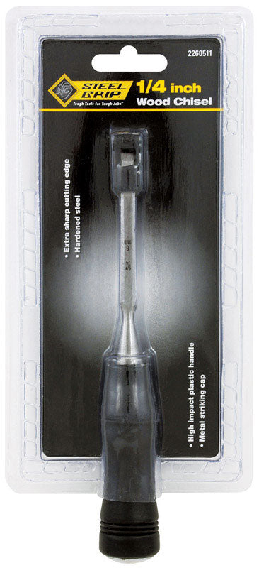 Steel Grip 1/4 in. W x 1/4 in. L Hardened Steel Wood Chisel – Shell ...