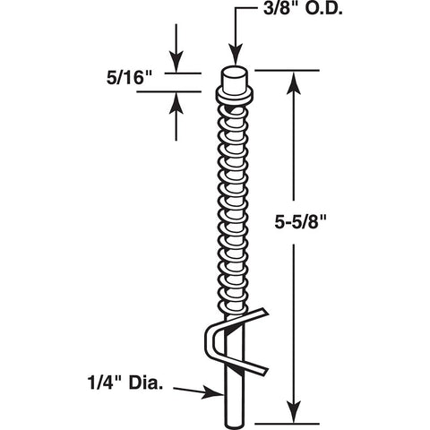 Prime-Line N 6729 Guide Rod, Steel, Top