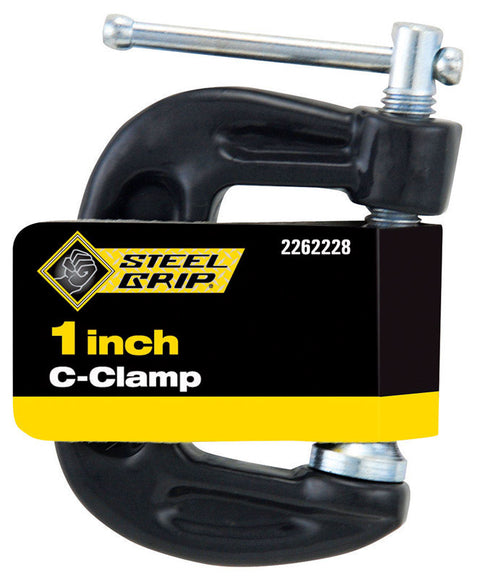 Steel Grip Steel Adjustable C-Clamp 1 in.