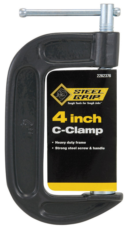 Steel Grip Steel Adjustable C-Clamp 4 in.