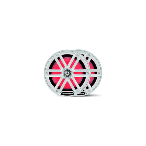 Rockford Fosgate M28 Color Optix Marine 2-Way Speakers, 8" White / Stainless