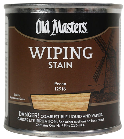 Old Masters 12916 Wood Stain, Pecan, Liquid, 0.5 pt Can