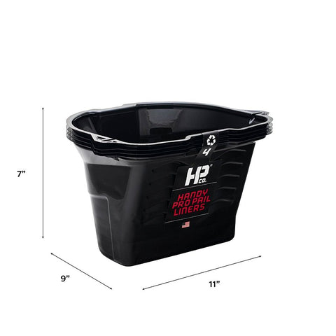 Handy Products BER-3220-CT Paint Pail, 0.5 gal Capacity, Plastic, Black