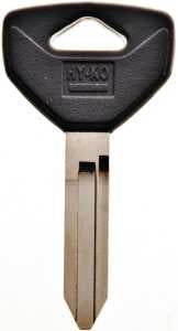 Hy-Ko 12005Y155 Key Blank, Brass, Nickel, For: Chrysler, Dodge, Eagle, Jeep, Plymouth Vehicles, Pack of 5