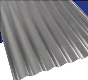 Suntop 108975 Corrugated Roofing Panel, 12 ft L, 26 in W, 0.063 Thick Material, Polycarbonate, Gray, Pack of 10