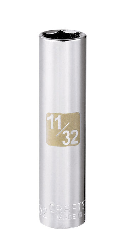 Craftsman 1/4 in. Drive 6 Point 11/32 in. Deep Socket