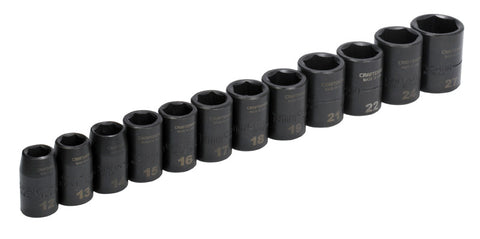 Craftsman Metric 12 pc. Steel 1/2 in. Drive Impact Socket Set