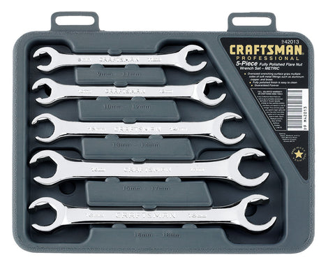Craftsman 5 pc. Steel Metric Flare Nut Wrench Set
