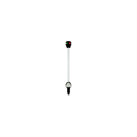 Attwood LightArmor Bi-Color LED Navigation Pole Light, 10″ Straight w/Task Light