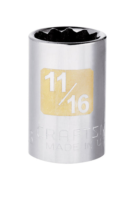 Craftsman 1/2 in. Drive 12 Point 11/16 in. Standard Socket