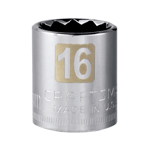 Craftsman 3/8 in. Drive 12 Point 16 mm Standard Socket